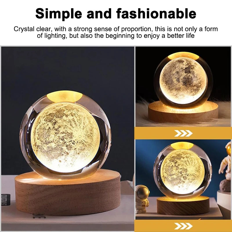 Luminous Crystal Ball LED Night Light