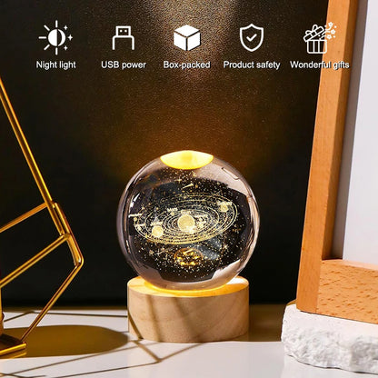 Luminous Crystal Ball LED Night Light